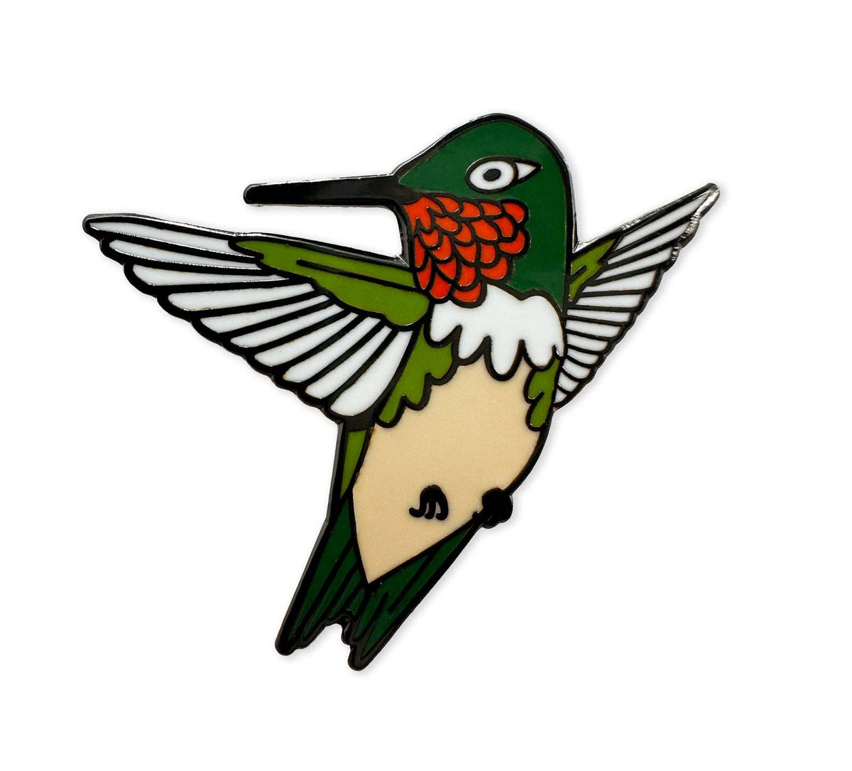 Ruby-throated Hummingbird Enamel Pin