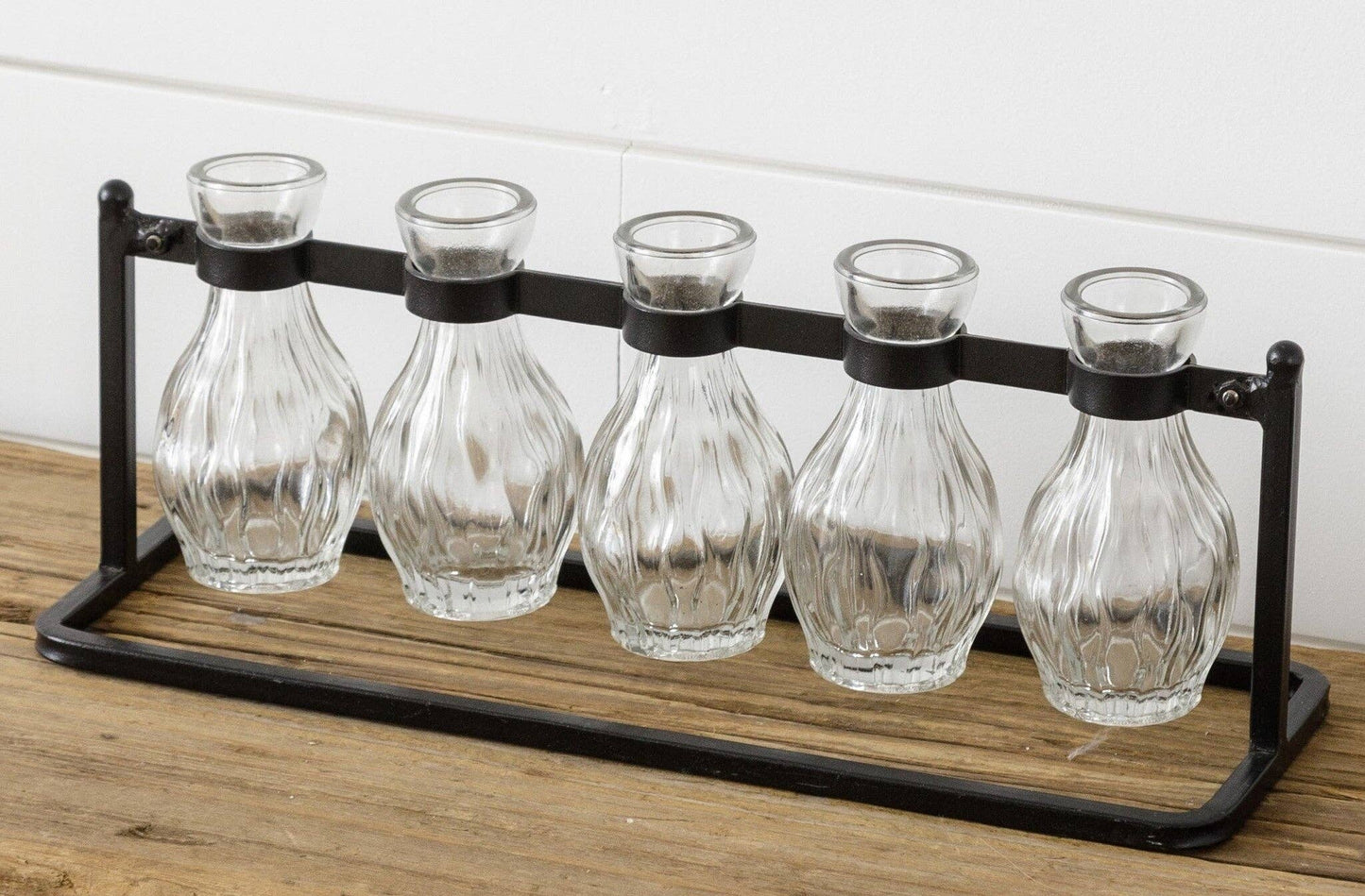 Clustered Hanging Bud Vase With 5 Bottles
