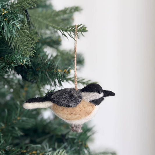 Chickadee Ornament - Needle Felted