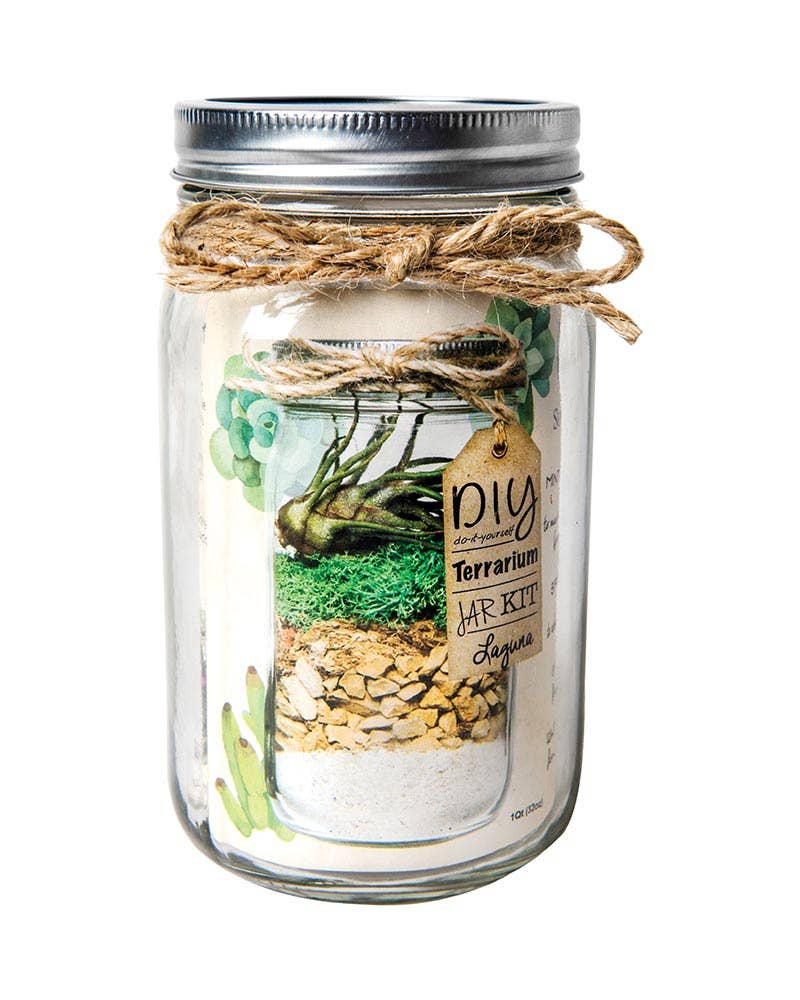 DIY Terrarium Kit Jar, Laguna, 32oz Mason Jar