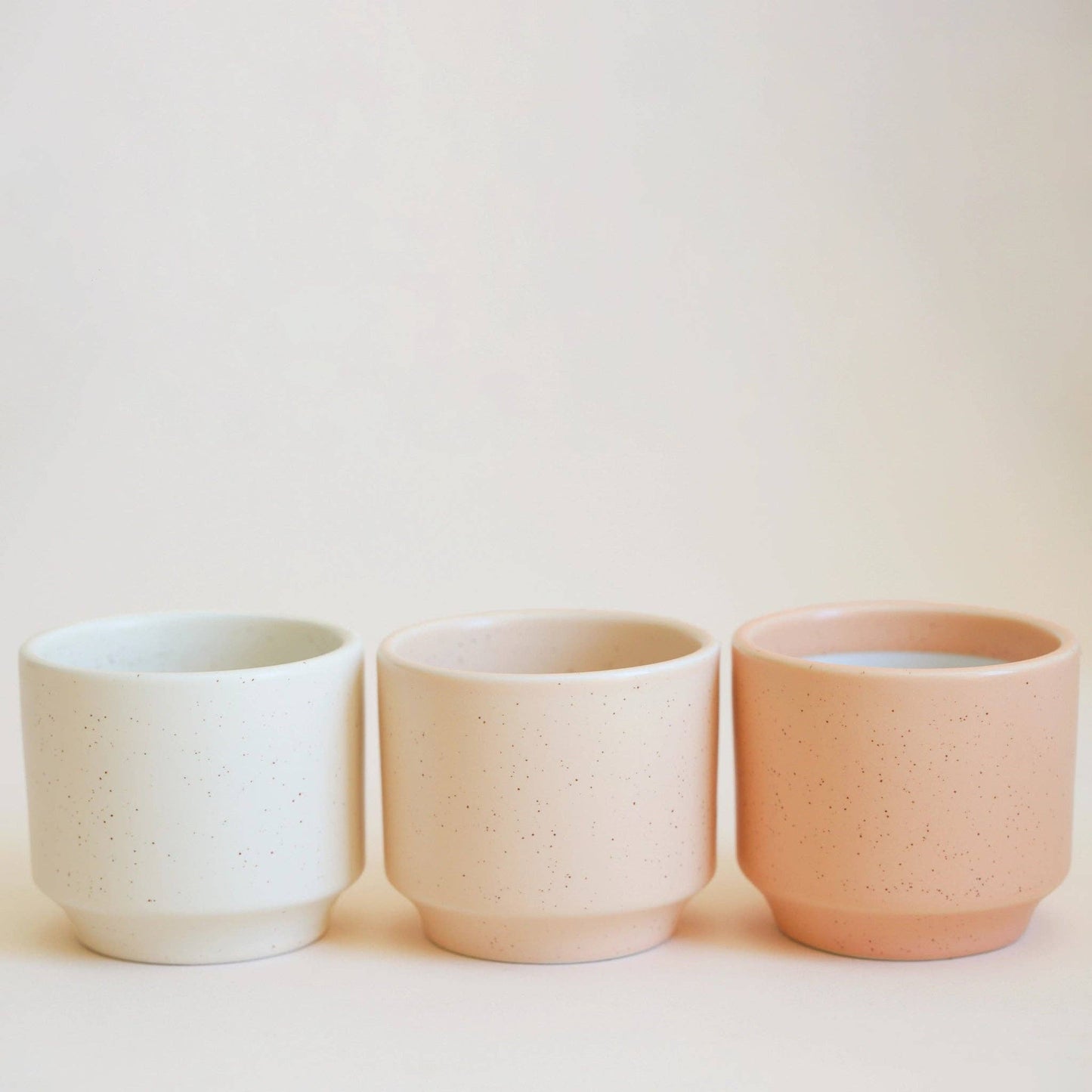 Parker Planter | Vintage White Speckle: 6.75 inch