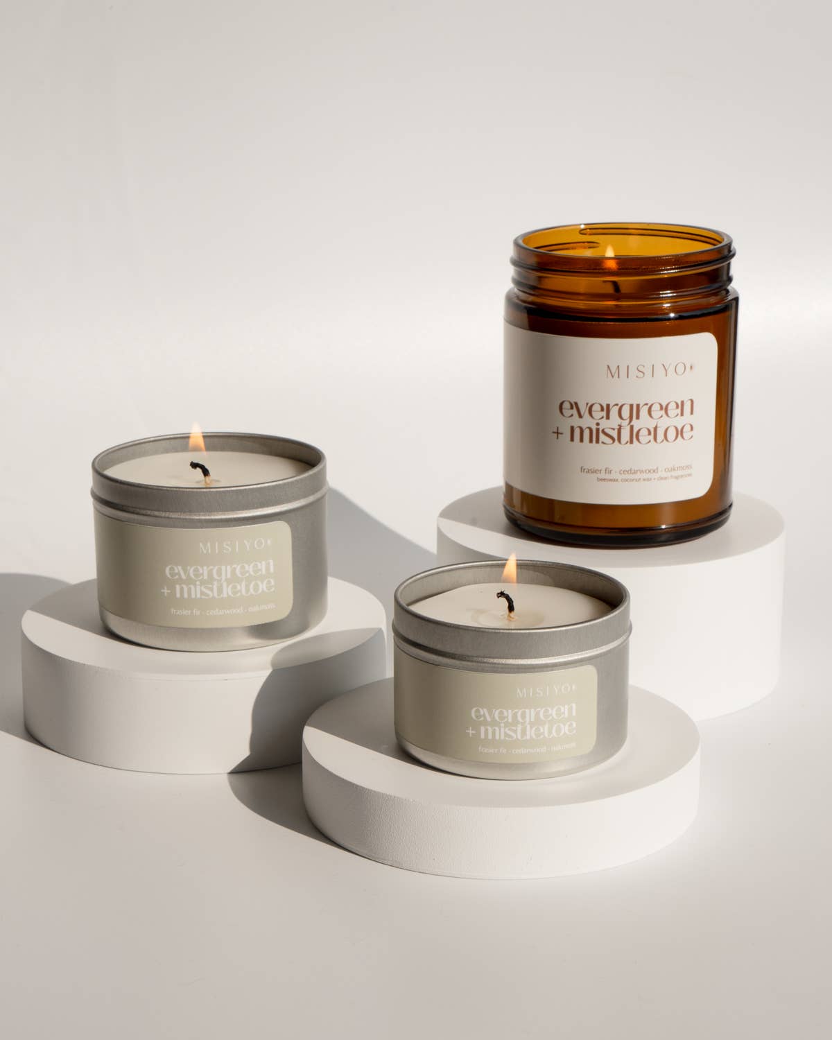 Evergreen + Mistletoe | Beeswax Blend Candle Jar