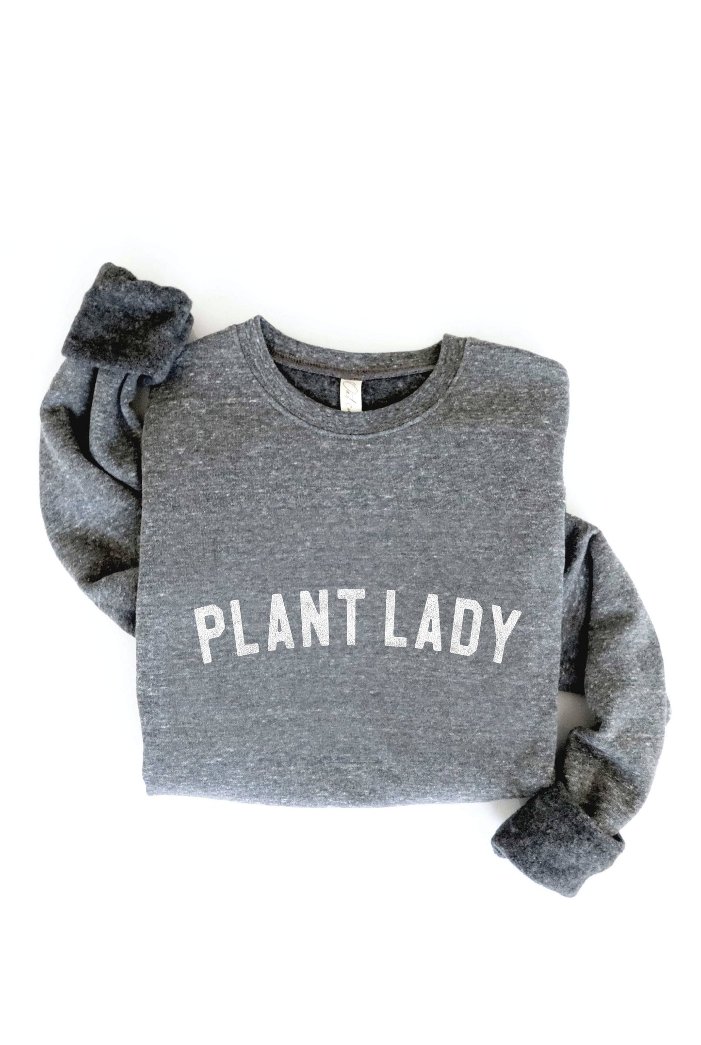PLANT LADY Print Graphic Sweatshirt: HEATHER FOREST / L