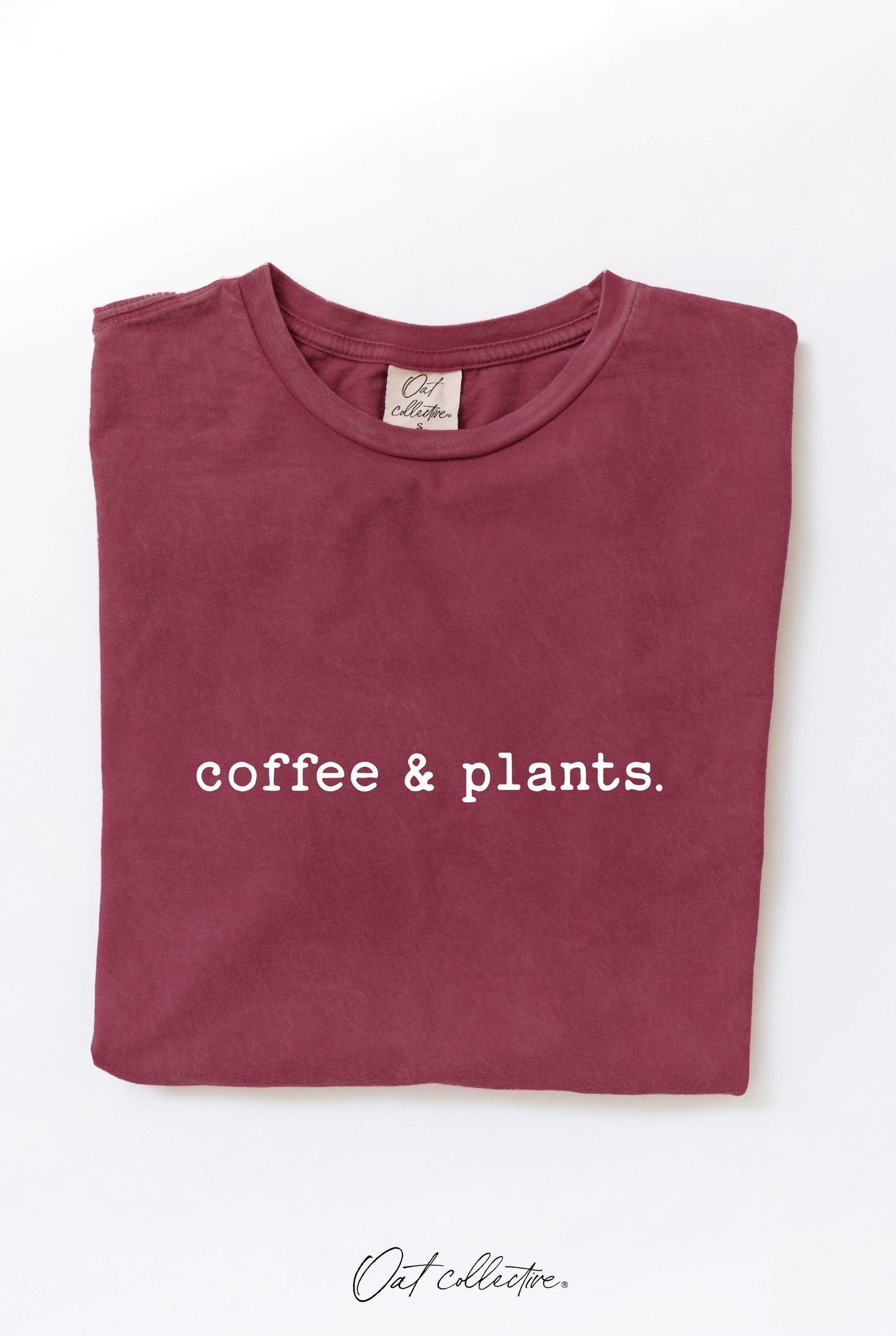 COFFEE AND PLANTS Mineral Washed Graphic Top