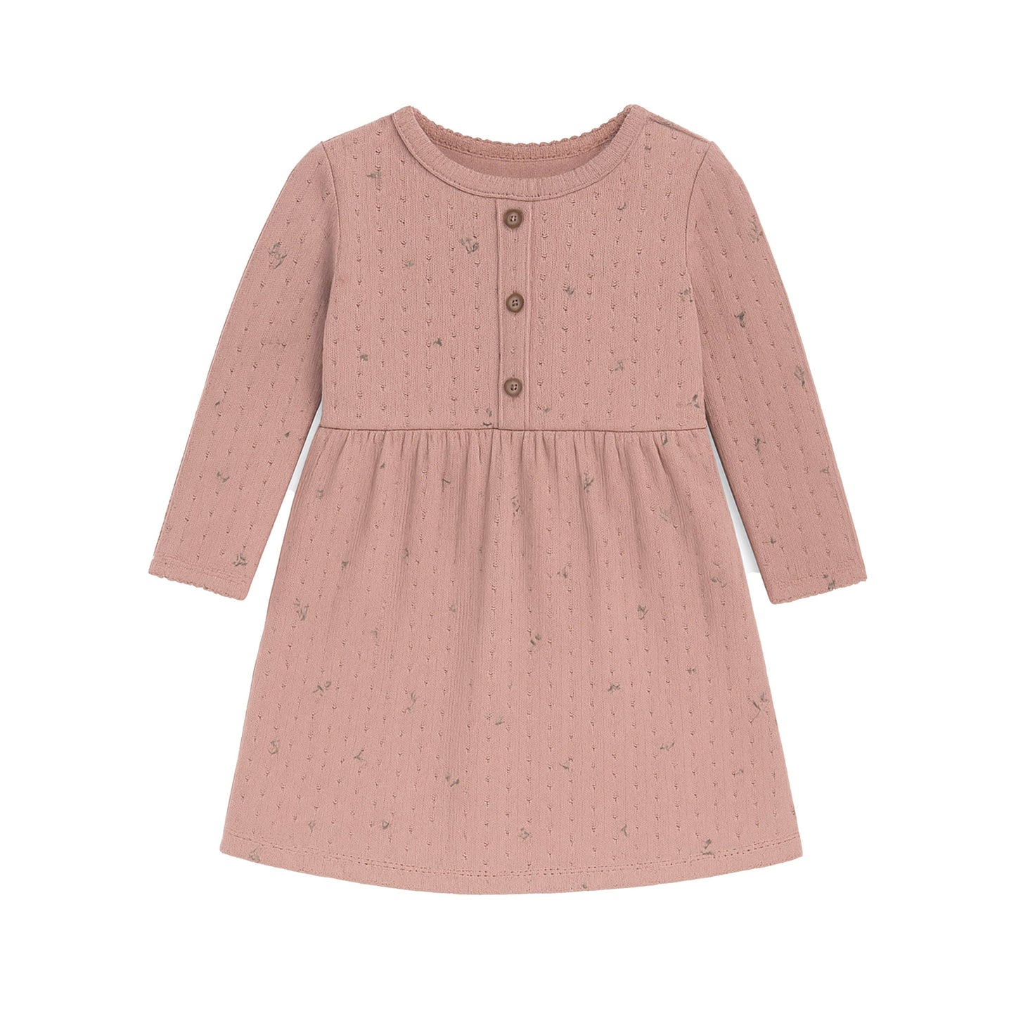 Bryn Brushed Back Pointelle Henley Dress