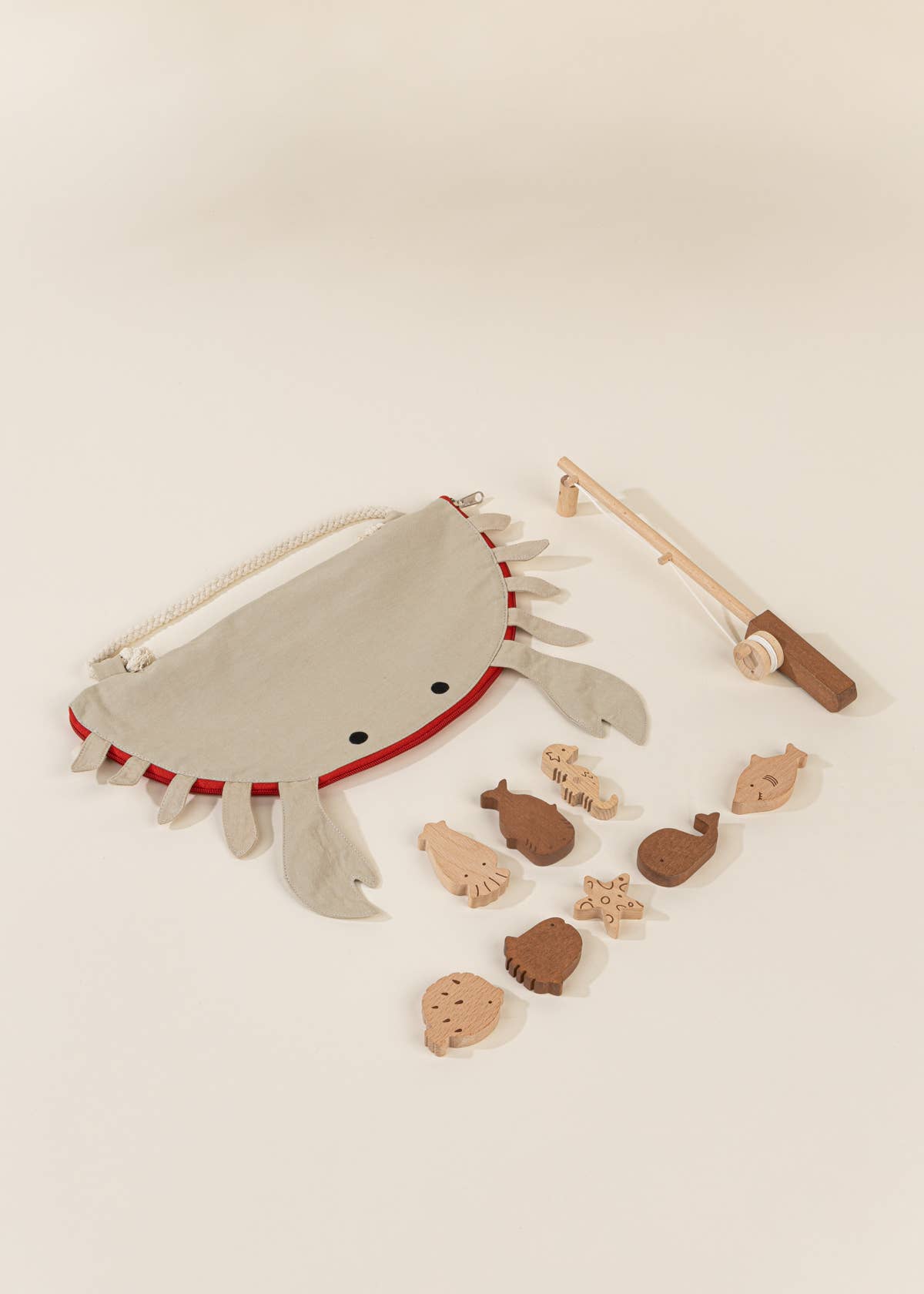 Wooden Fishing Game with Bag