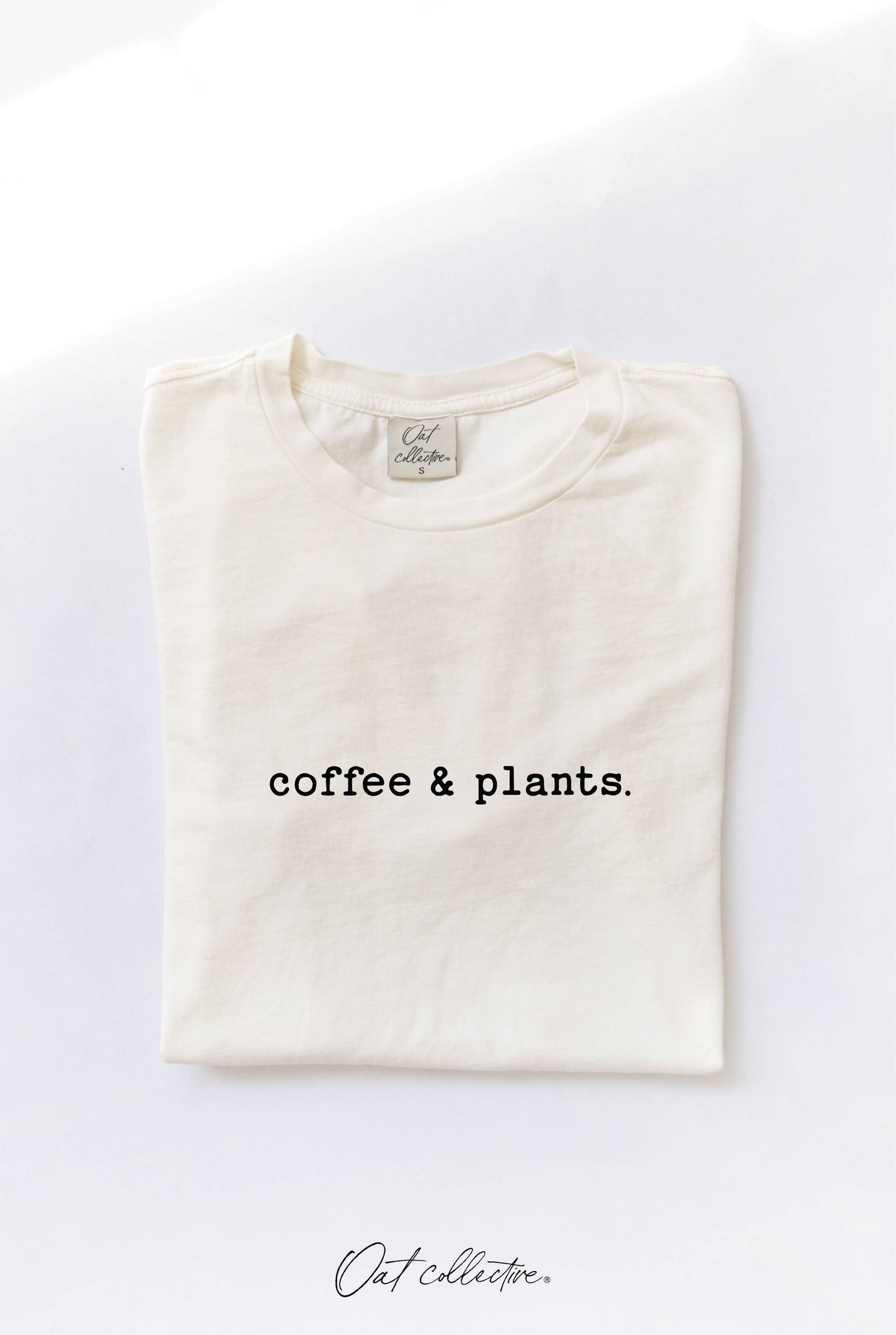 COFFEE AND PLANTS Mineral Washed Graphic Top