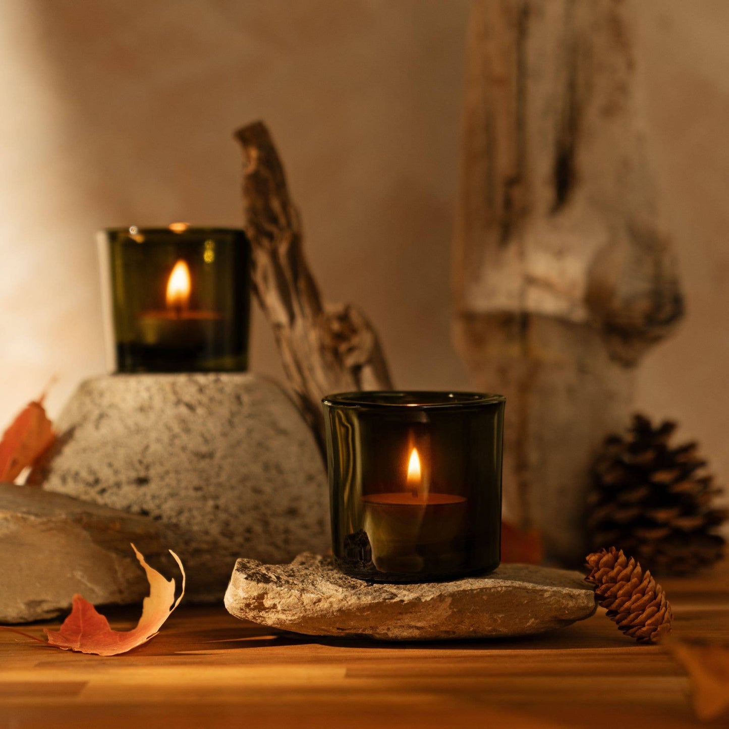 Pure Beeswax Tea Light Candles – Handmade in Colorado
