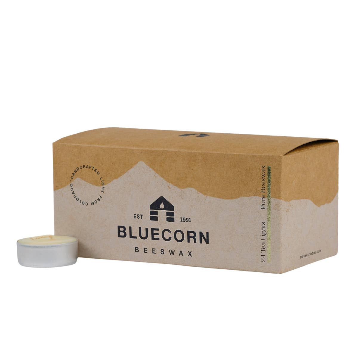 Pure Beeswax Tea Light Candles – Handmade in Colorado