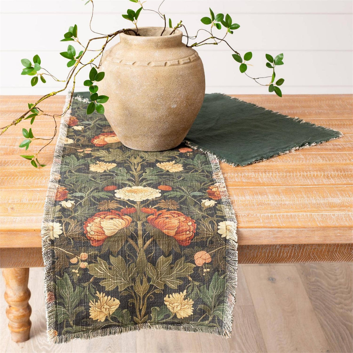 Moody Floral Table Runner