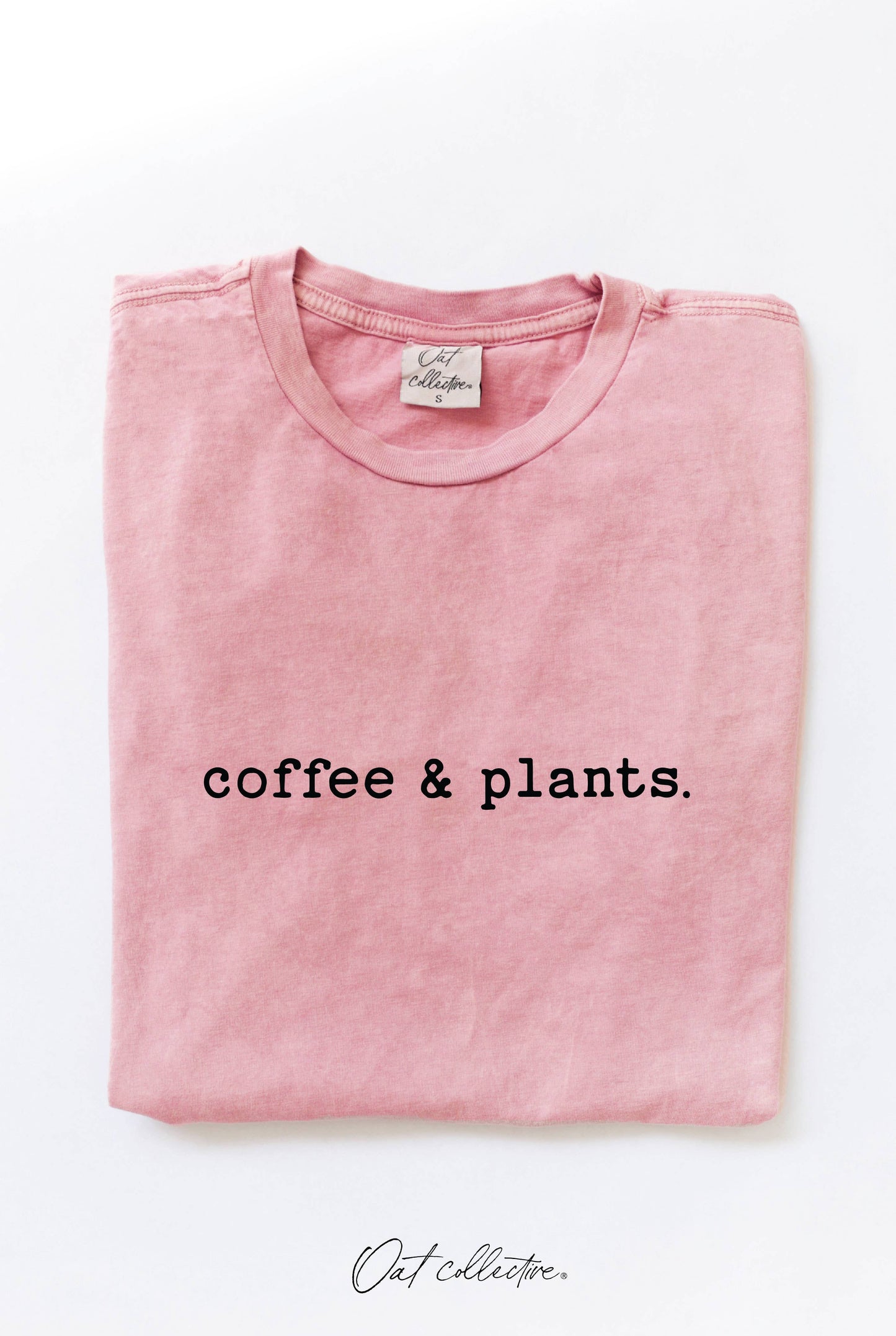 COFFEE AND PLANTS Mineral Washed Graphic Top