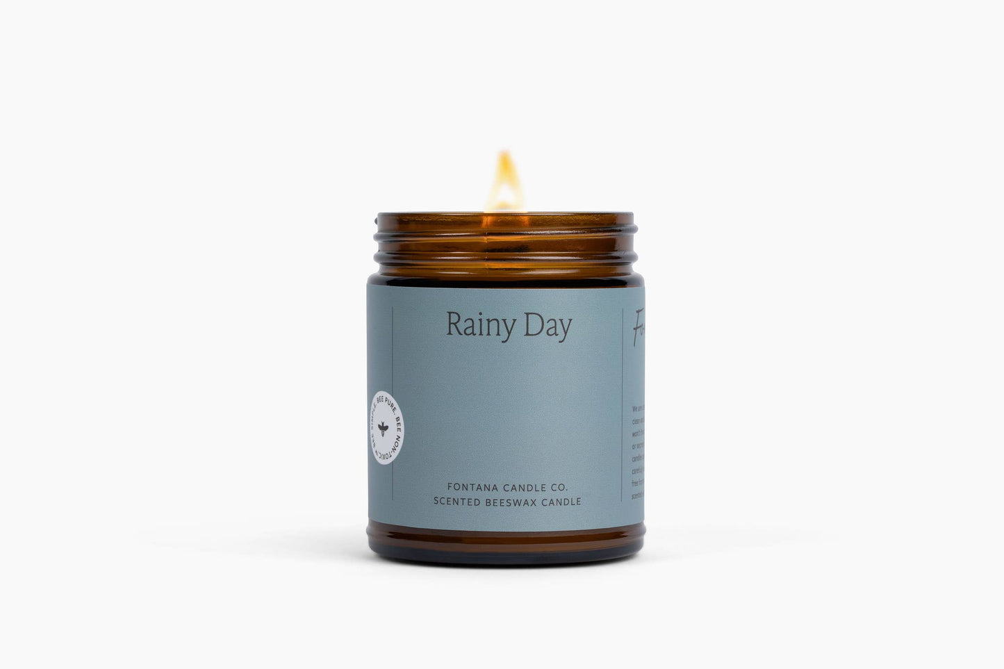 Rainy Day Essential Oil Beeswax Jar Candle: Non-Toxic
