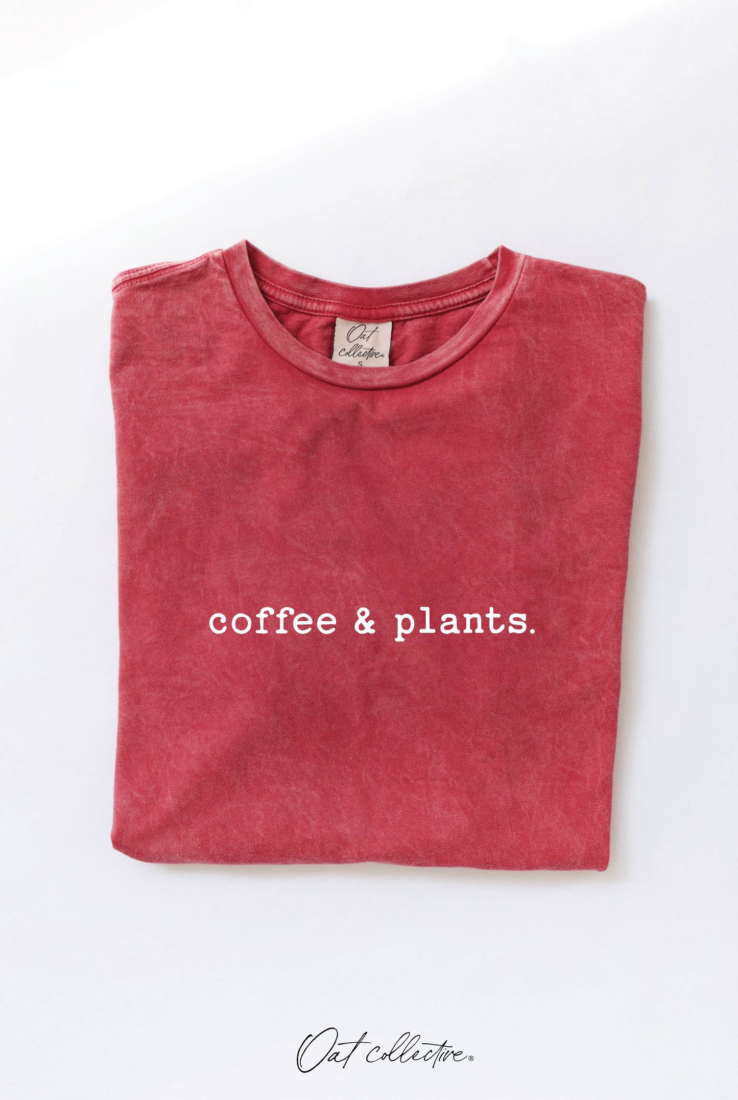 COFFEE AND PLANTS Mineral Washed Graphic Top