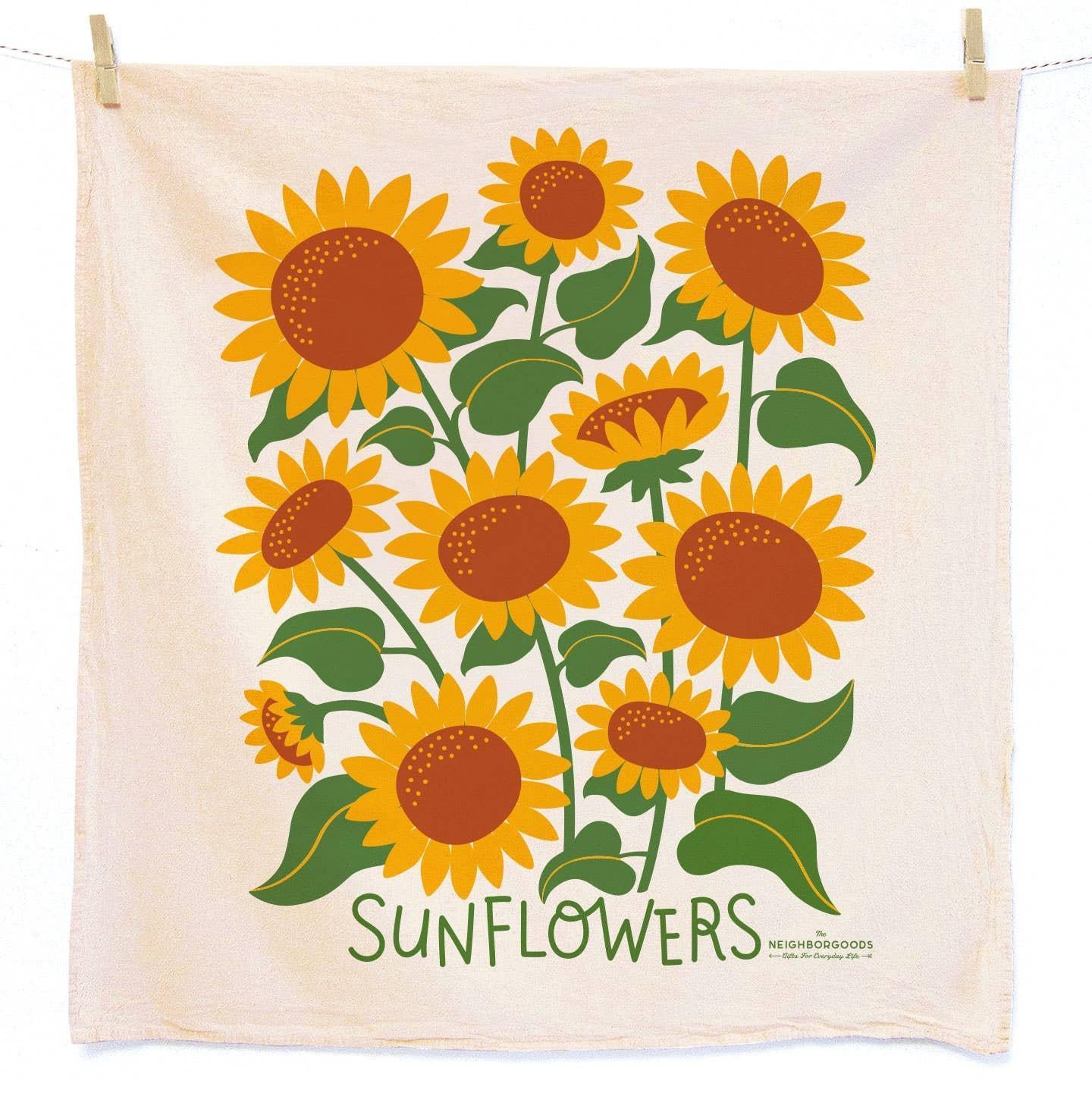Sunflower - Tea Towel + Sponge Cloth Set