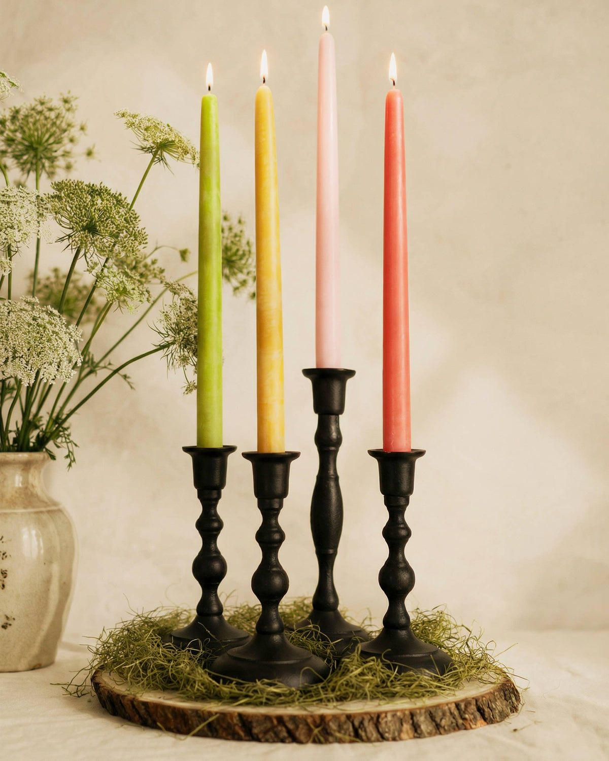 Hand-Dipped Beeswax Candle Red