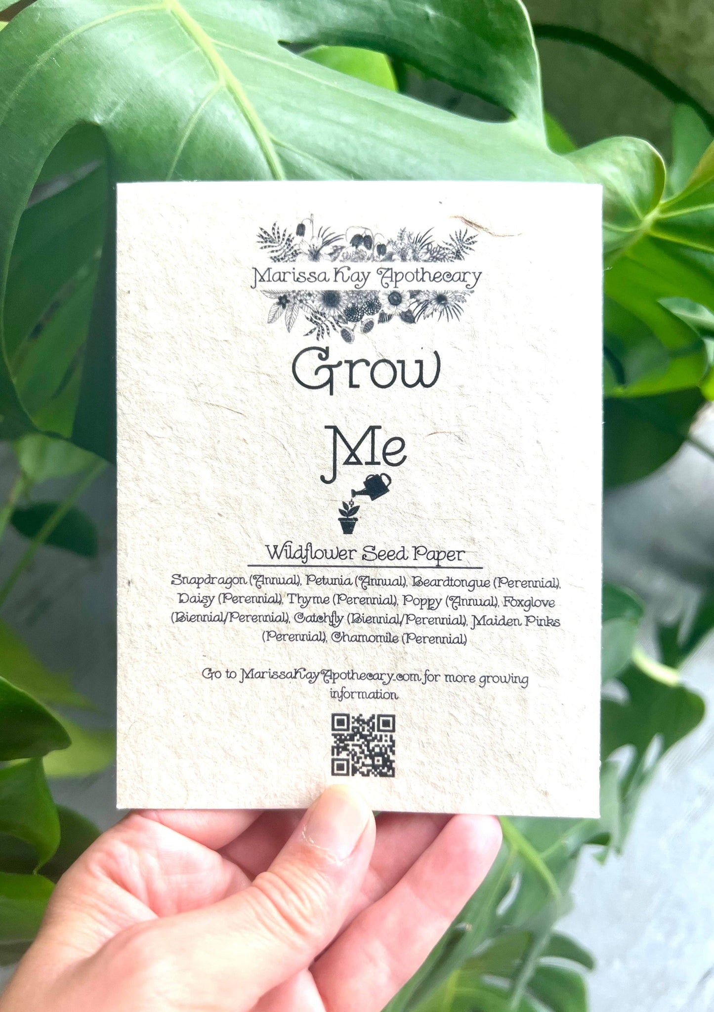 Plantable Seed Card || Zero Waste || Supports Women MVW52