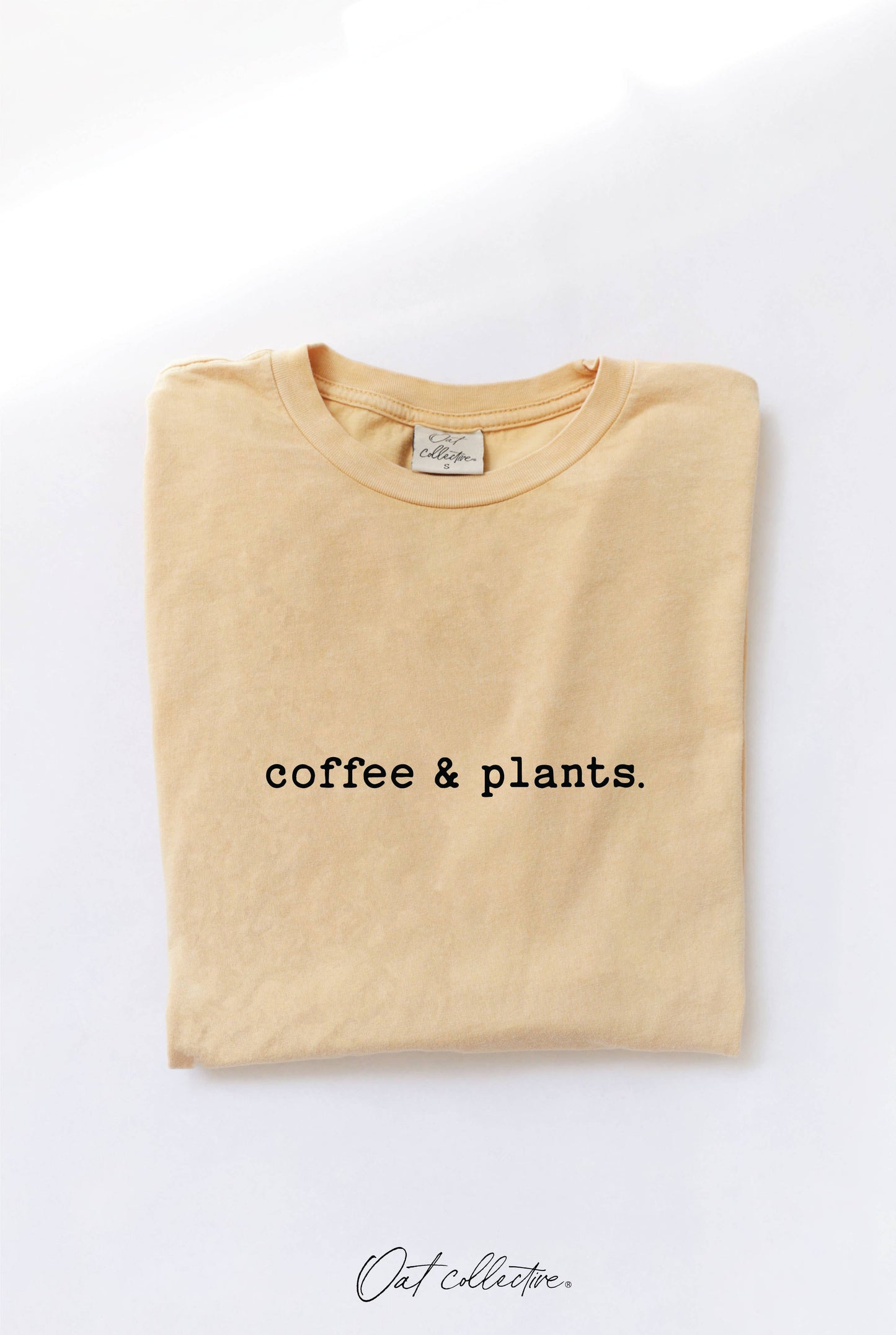 COFFEE AND PLANTS Mineral Washed Graphic Top