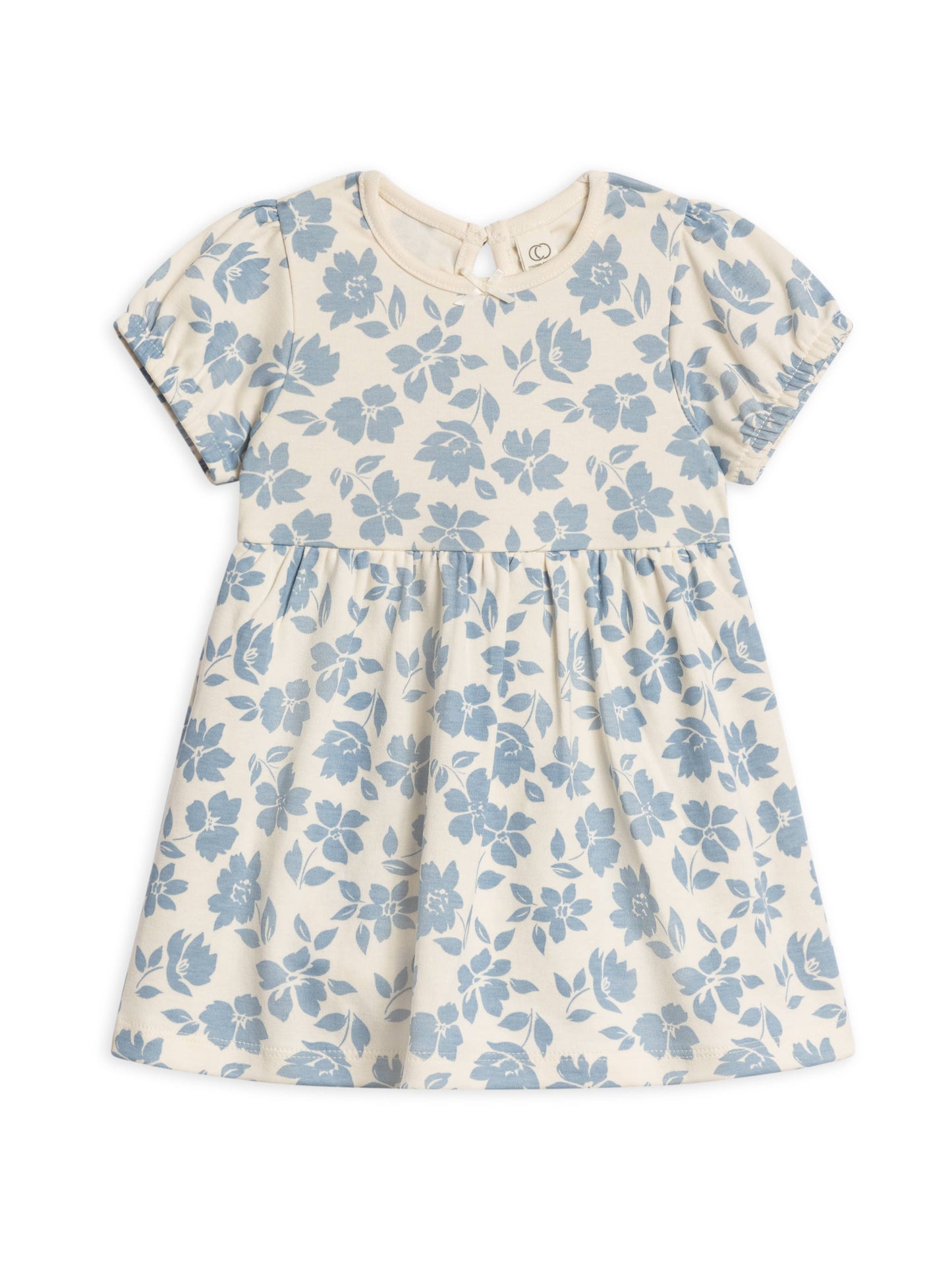 Rhoda Puff Sleeve Bodysuit Dress - Gia Floral / Rain