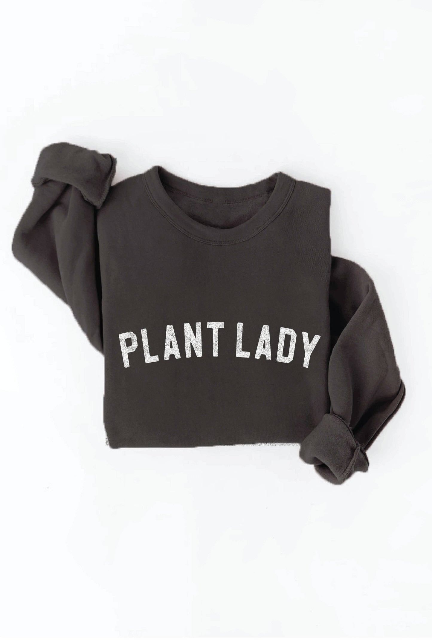 PLANT LADY Print Graphic Sweatshirt: HEATHER FOREST / L