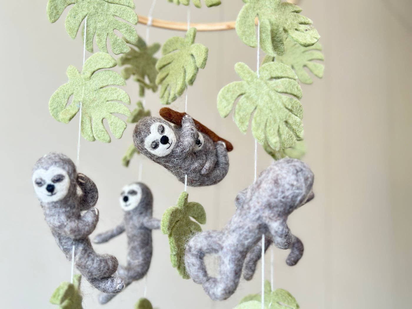 Felt Sloth Baby Mobile