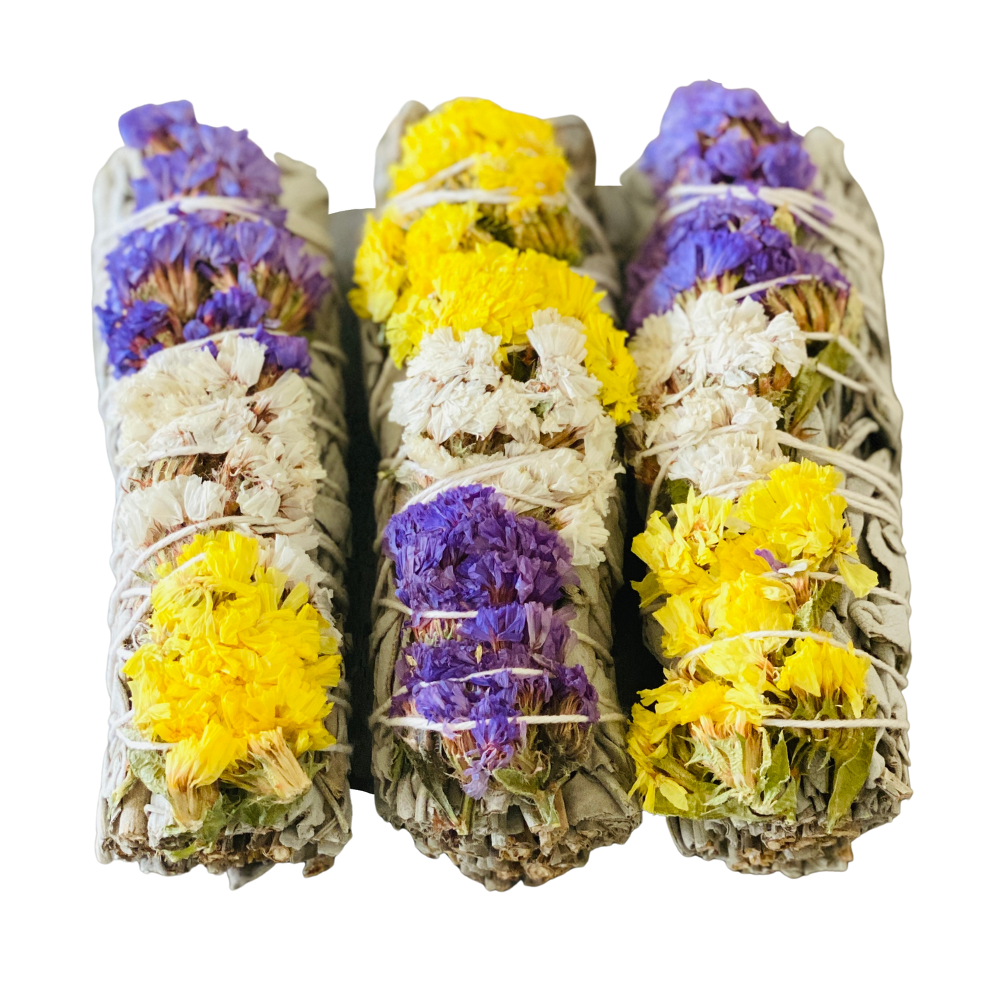 White Sage w/ Multi Sinuata Flowers