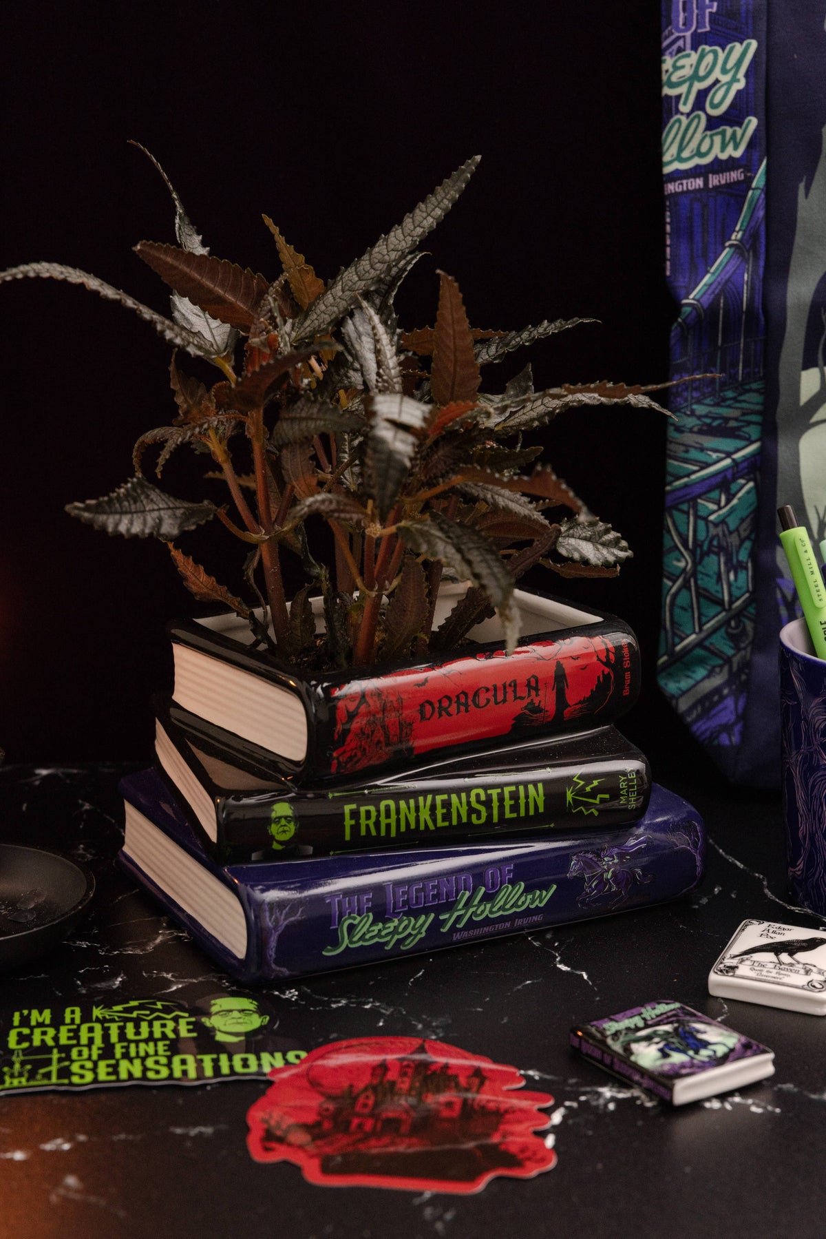 Stacked Books Planter