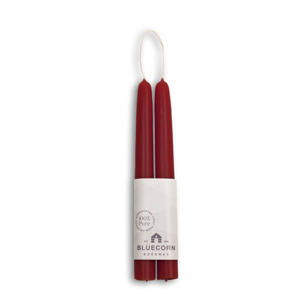 Hand-Dipped Beeswax Candle Red