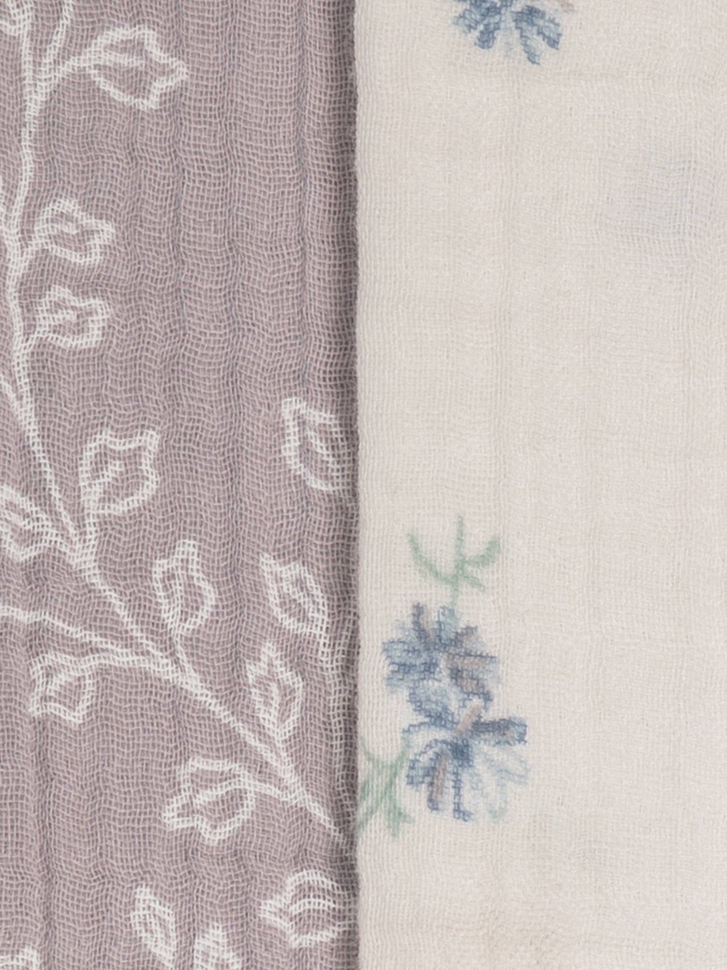 Organic Muslin Burp Cloth (2-pack) - Lucia + Elena Floral