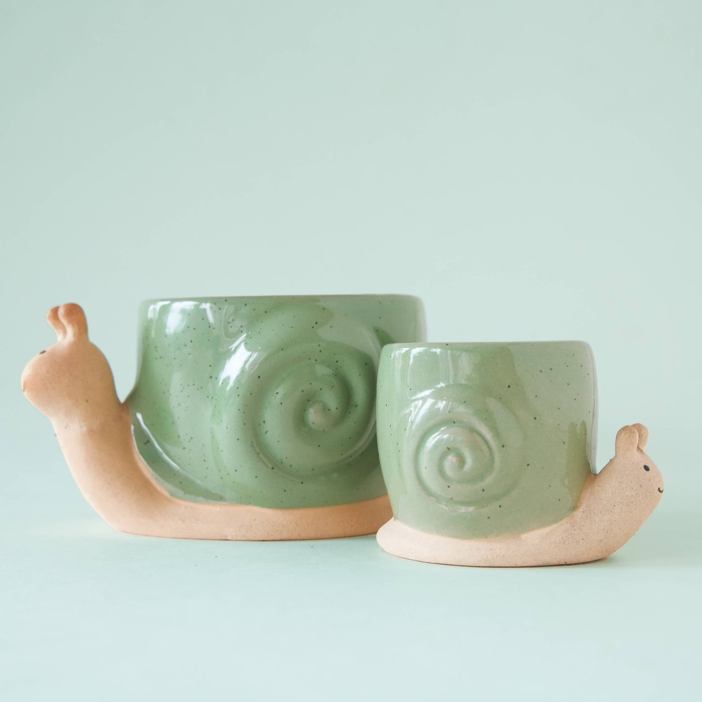 Snail Planter | Lagoon: S