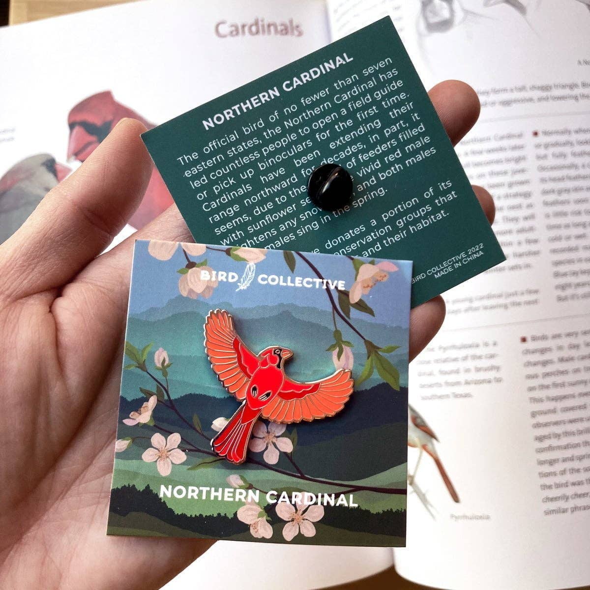 Northern Cardinal Enamel Pin