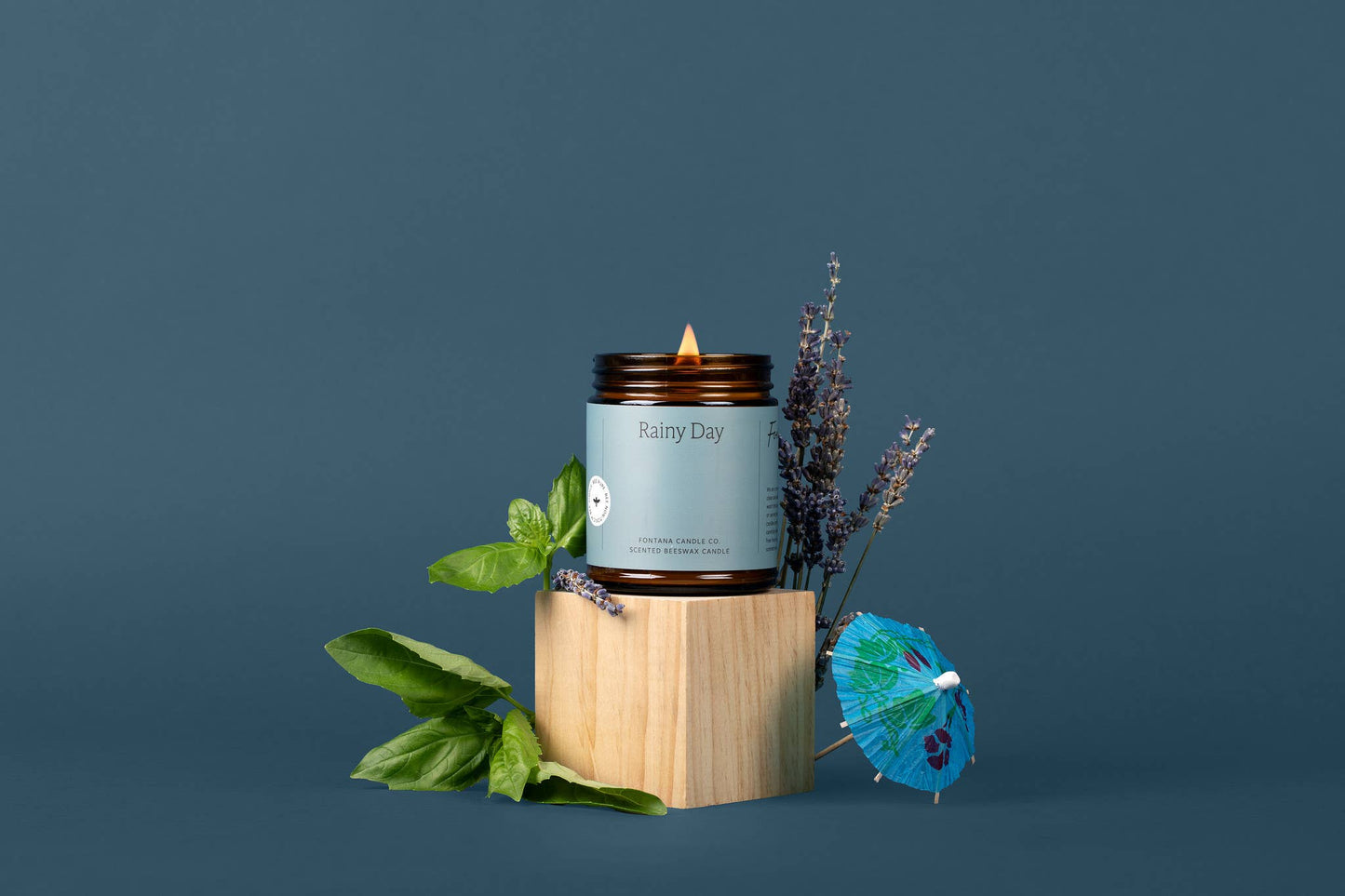 Rainy Day Essential Oil Beeswax Jar Candle: Non-Toxic