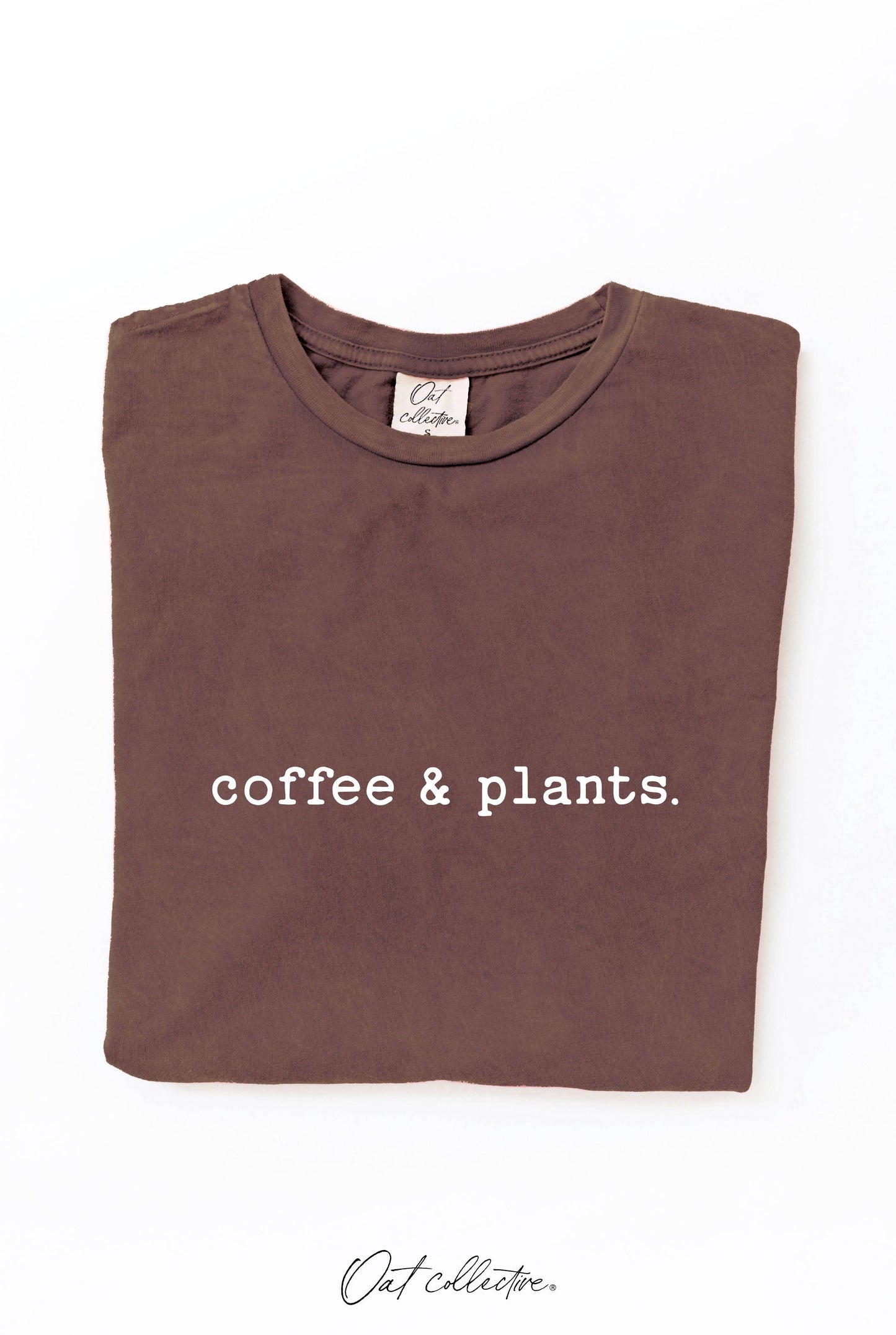 COFFEE AND PLANTS Mineral Washed Graphic Top