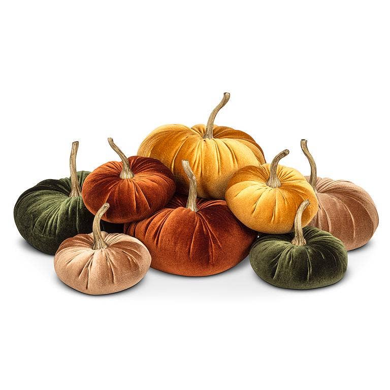 Velvet Pumpkin - 4 Assorted 10"D - Clearance