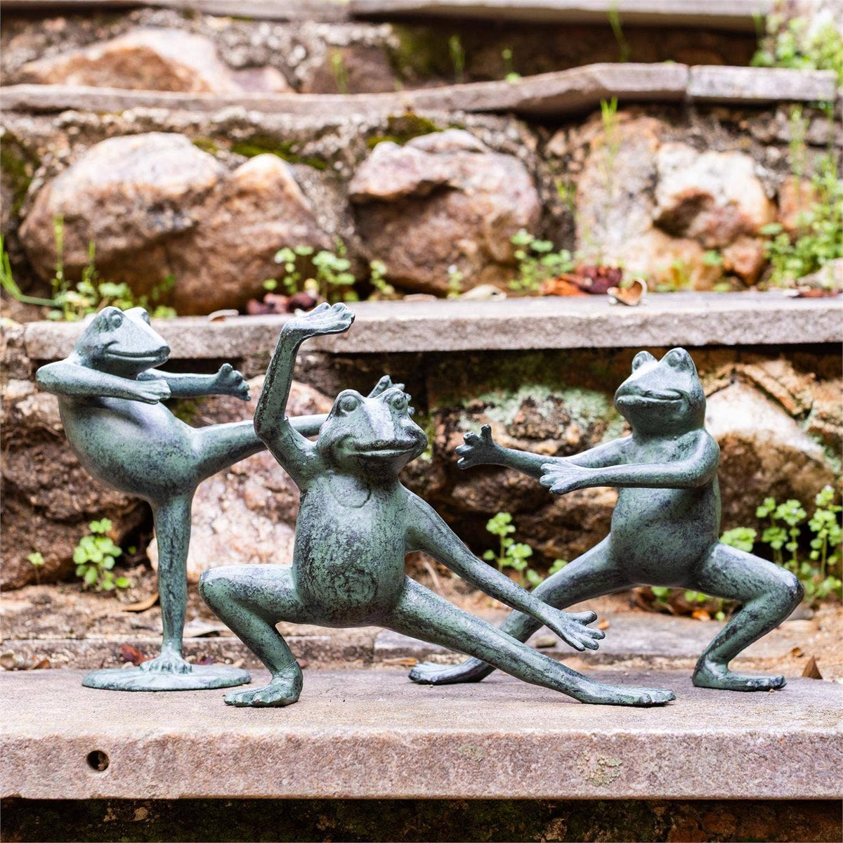Tai Chi Frog Cast Iron Figurine