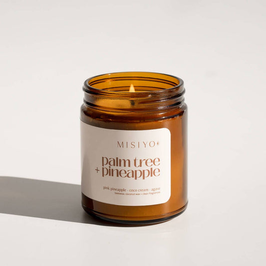 Palm Tree + Pineapple | Beeswax Blend Candle Jar