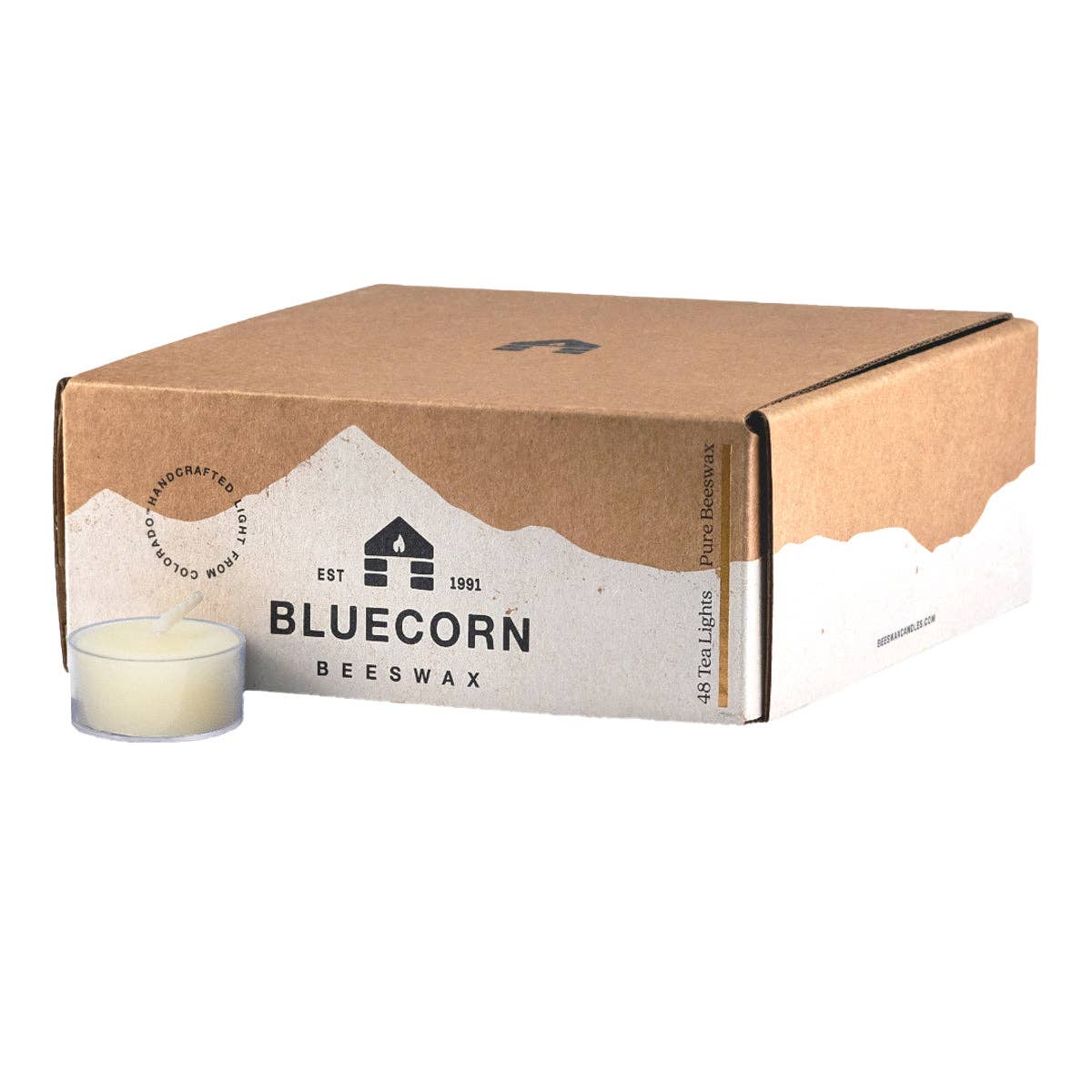Pure Beeswax Tea Light Candles – Handmade in Colorado