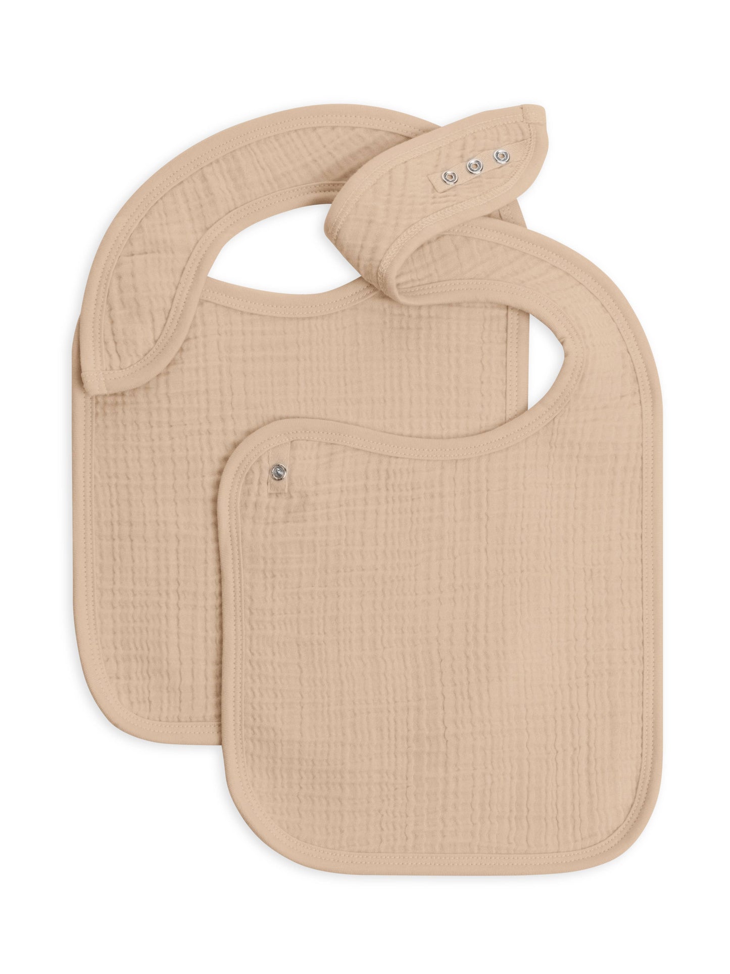 Organic Baby 2-Pack Muslin Bibs - Clay