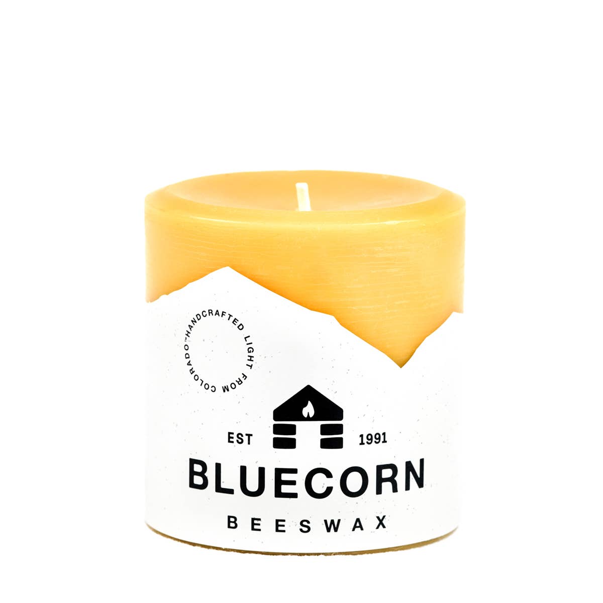 Pure Beeswax Pillar Candles: 3" x 6" / Ivory