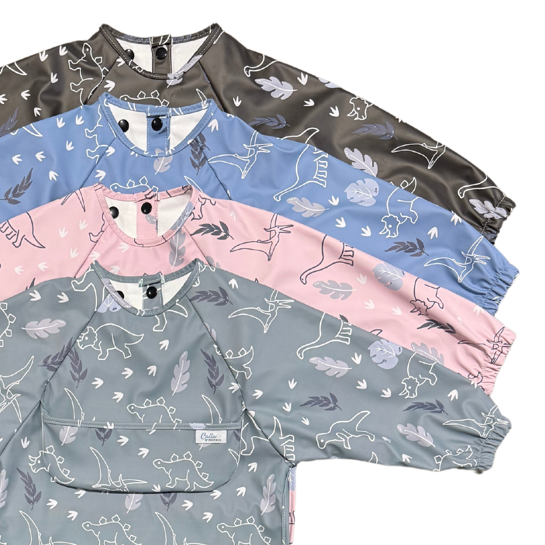 The Grayson Long Sleeve Bib - Dinos