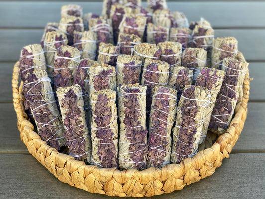 White Sage with Dried Lavender