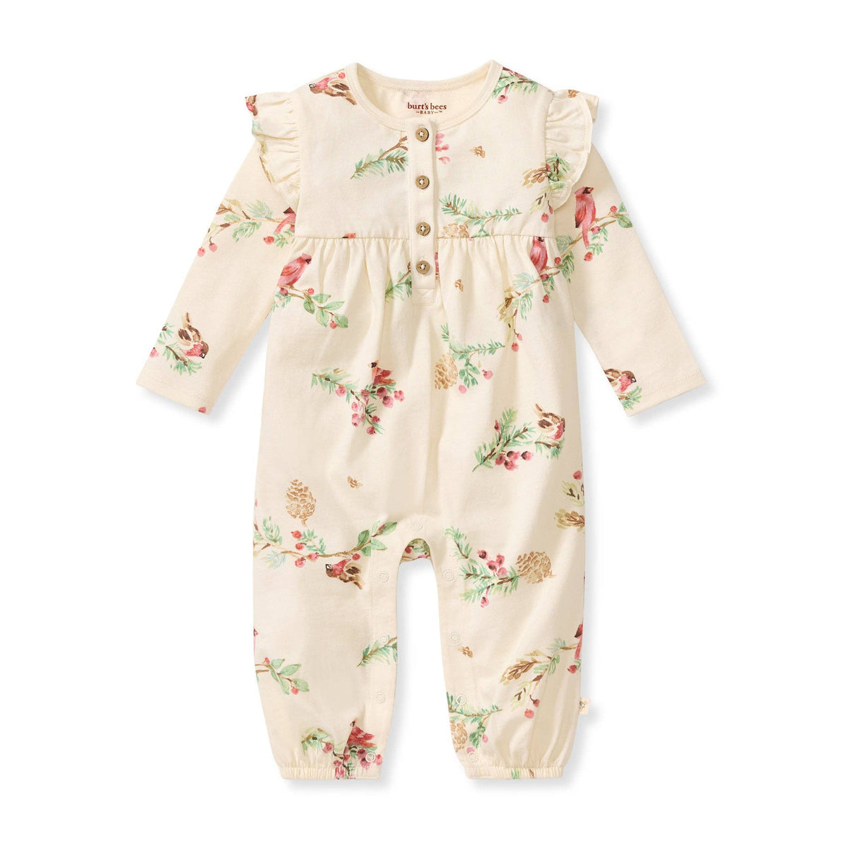 Winter Birds Girls Jumpsuit
