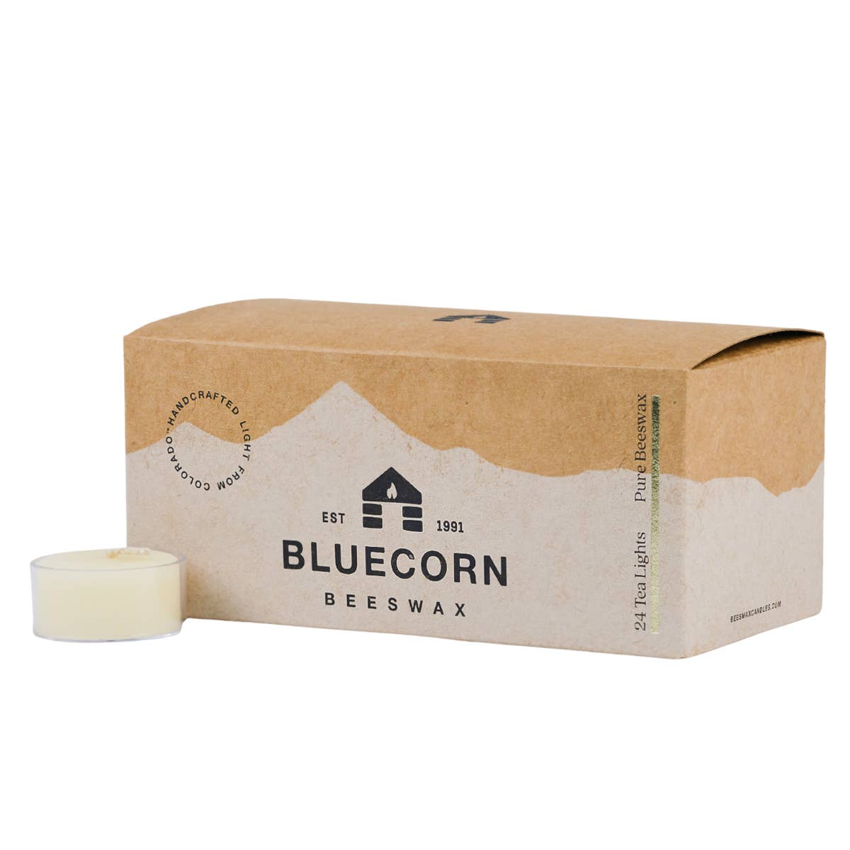 Pure Beeswax Tea Light Candles – Handmade in Colorado