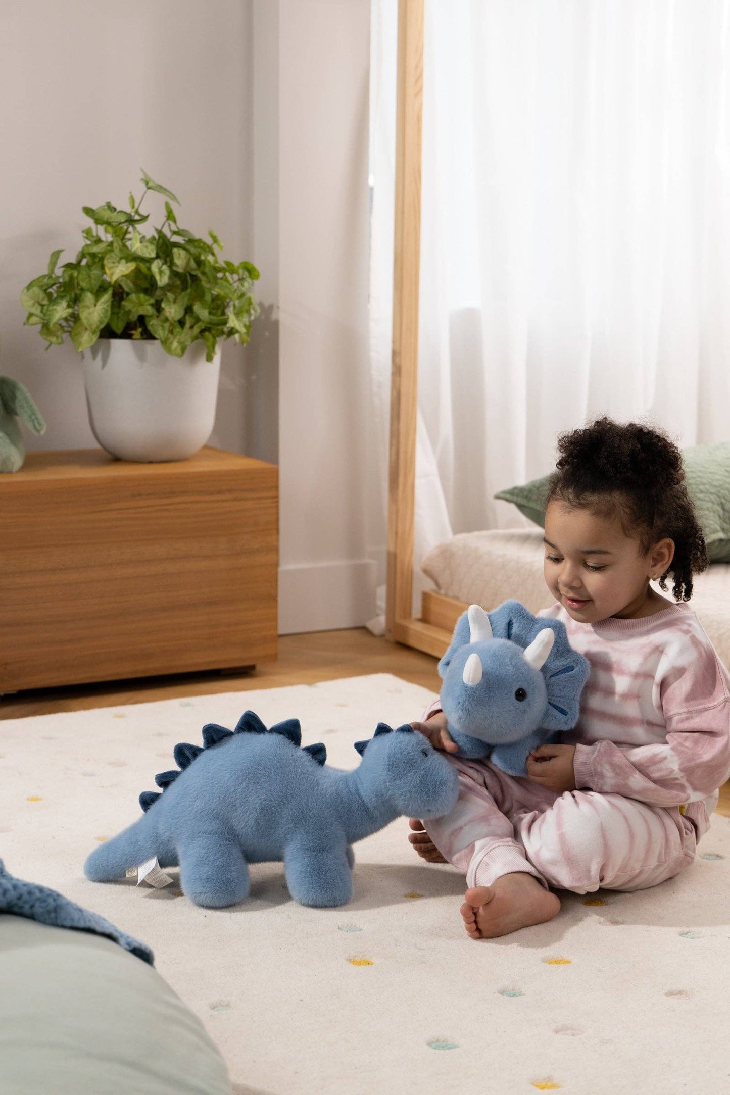 Dino Plush Toy - Blue Triceratop
