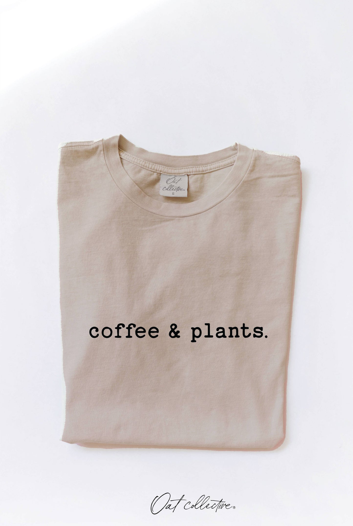 COFFEE AND PLANTS Mineral Washed Graphic Top