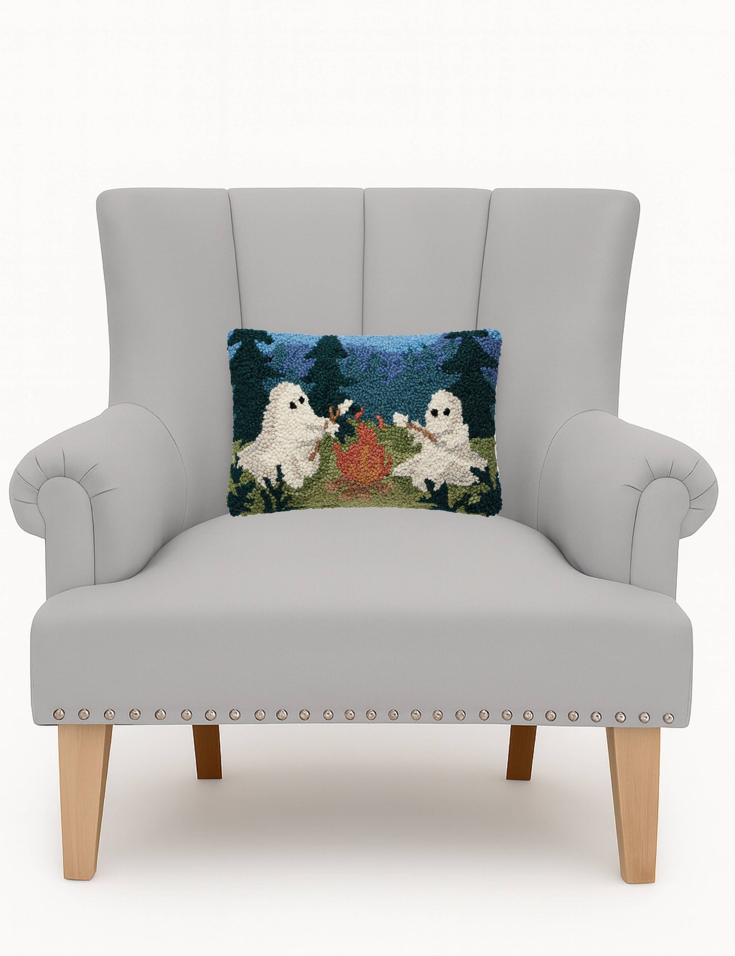 Ghosts Campfire Hook Pillow