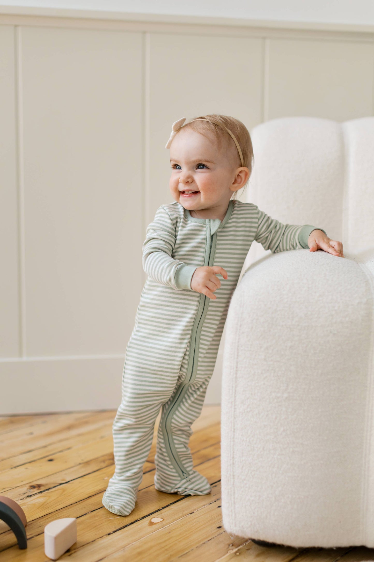 Peyton Zipper Sleeper - Stripe Collection
