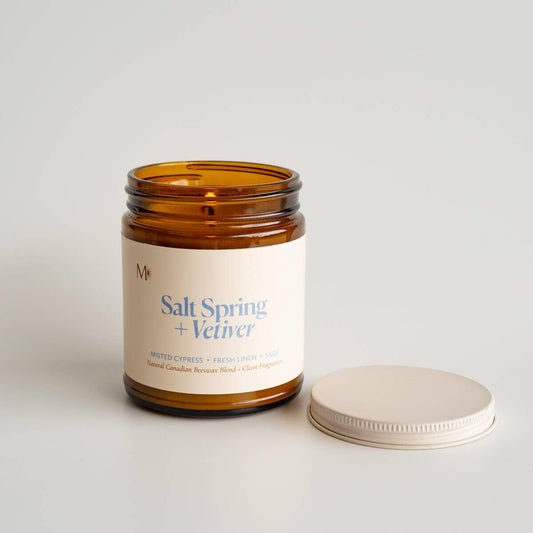 Salt Spring + Vetiver | Canadian Beeswax Candle *NEW*