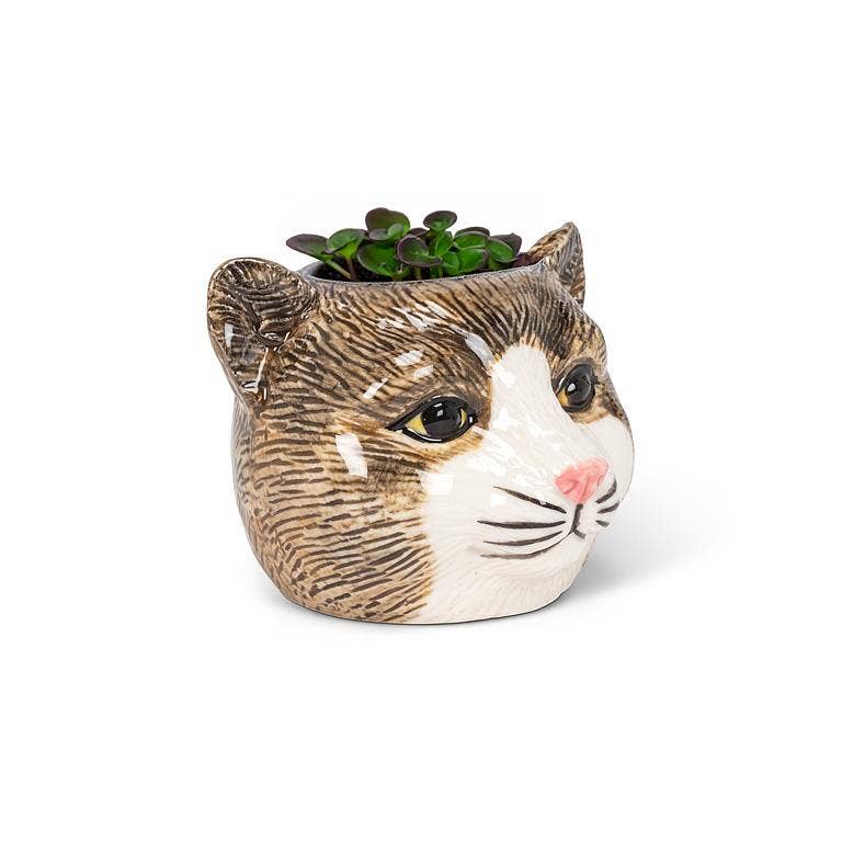 Tabby Cat Planter