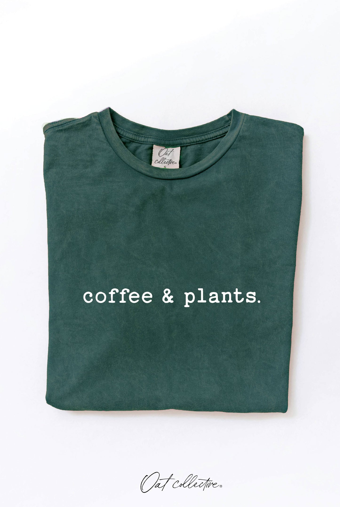COFFEE AND PLANTS Mineral Washed Graphic Top