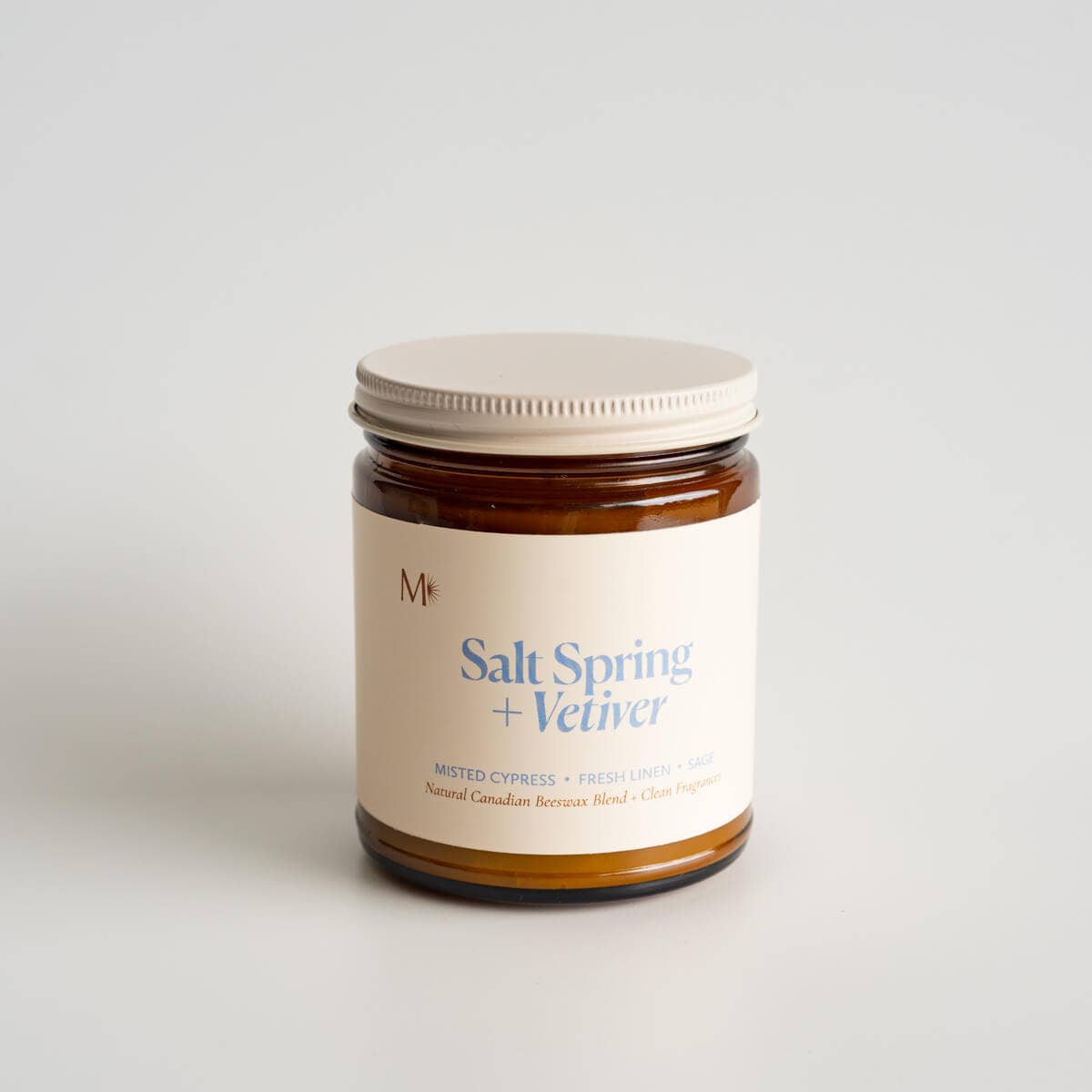 Salt Spring + Vetiver | Canadian Beeswax Candle *NEW*